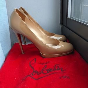 Christian Louboutin Nude Patent Leather Heels